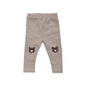 Baby Cartoon Bear Pattern Solid Color Or Striped Design Cotton Pants