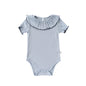 Summer Arrival Baby Unisex Ruffle Design Short Sleeves Thin Onesies-3
