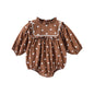 Spring Arrival Baby Girls Long Sleeves Simple Heart Pattern Onesies