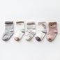 Baby Print Pattern Spring Autumn Cotton 1Bag=5Pairs Socks