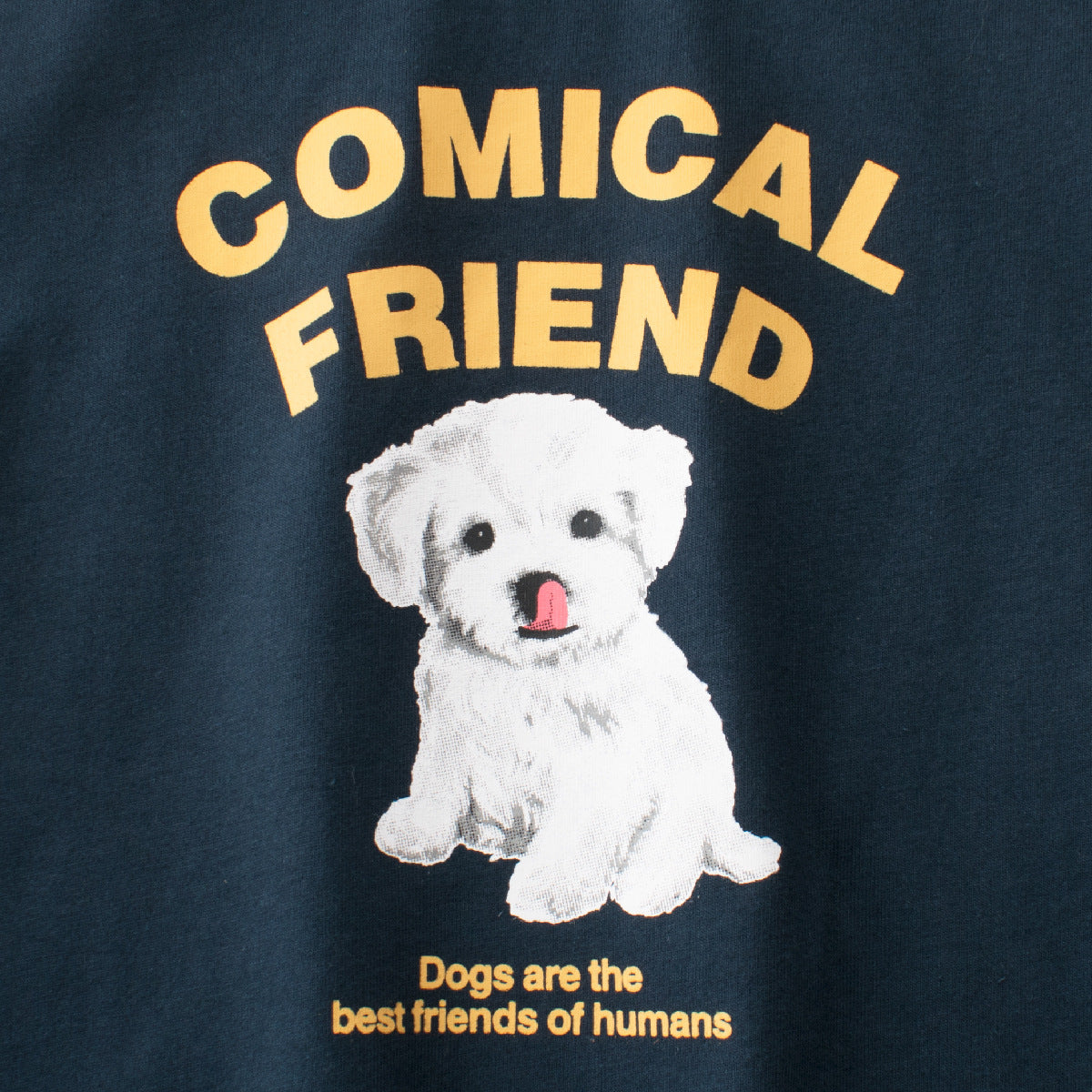 Boys’ Puppy Cartoon and Letters Print T-shirt in European and American Style