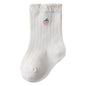 Baby Girls Frilled-Edges Breathable Mid-Calf Socks 2 Pairs