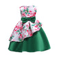 Baby Girl Floral Pattern Bow Tie Princess Tutu Dress Formal Dress