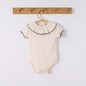 Summer Arrival Baby Unisex Ruffle Design Short Sleeves Thin Onesies-2