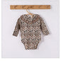 Spring Arrival Baby Unisex Long Sleeves Leopard Pattern Rompers and Onesies