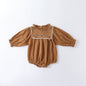 Floral Embroidered Design Long Sleeve Onesies