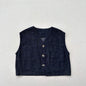 Summer New Arrival Kids Unisex V Neck Sleeveless Single Breasted Top Vest