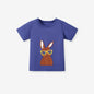 Kids’ Rabbits Cartoon Pattern Short Sleeves T-shirt in European and American Style for Summer