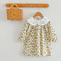 Autumn Doll Neck Long Sleeve Sweet Style Dress Onesies