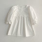 Spring/Autumn Baby Onesies And Dress For Girls With White Lace Trim – Princess Sister Matching Set